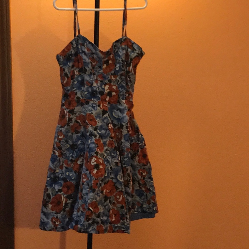Floral Watercolor Mini Dress